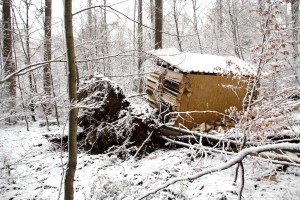 Kletterwald München (beschädigte Umkleidekabine)